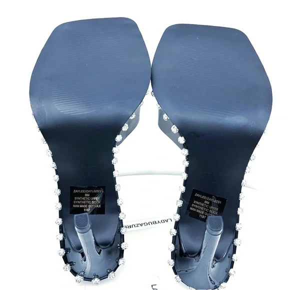 NWOB Steve Madden Women’s Zaylee Black Rhinestone Heels Size 8 - Sold Out - Picture 9 of 13